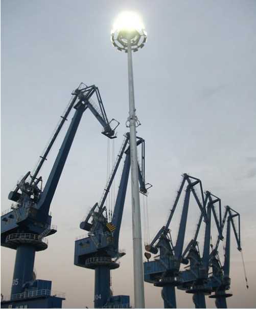 班戈县青岛船港高杆灯亮化